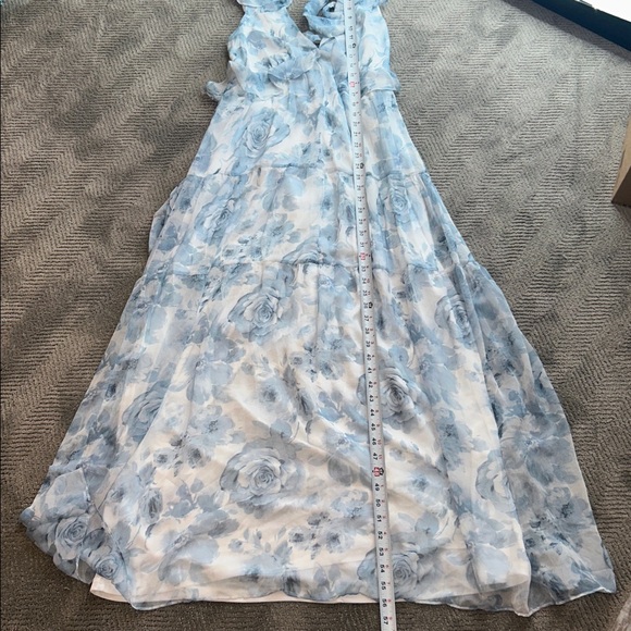 New AQUA Ruffle Trim Maxi Dress - Exclusive, Size Medium, Floral Dress - Picture 14 of 14